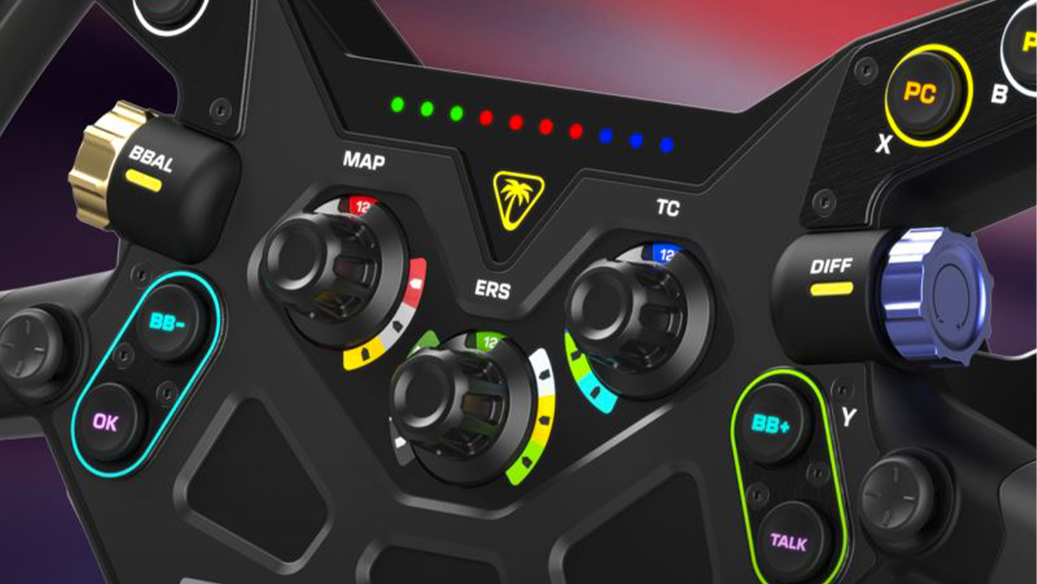 Detail volantu Turtle Beach